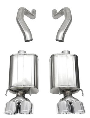 Chevrolet Corvette C6 Performance Exhaust - Rear - CORSA Performance - Axle-Back Xtreme with 4.5in Twin Tips - Polished - `06-`13